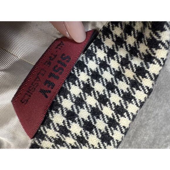 Sisley Houndstooth Wool Blazer Jacket Made in Italy - Size S - Classic Elegance - Picture 14 of 15